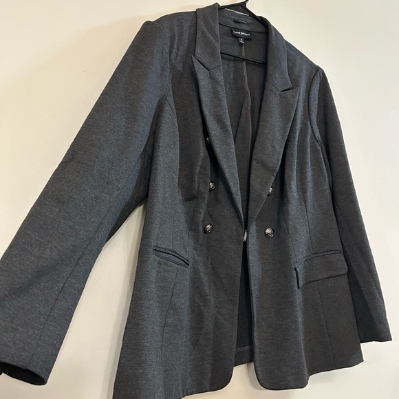 Lane Bryant Women's Gray/Charcoal Blazer - Picture 2 of 8